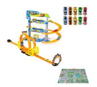 Garage à jouets - MOLTO - 3 étages - 2 loopings - 12 voitures incluses