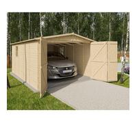 Garage abri voiture - bois brut - 15 m²