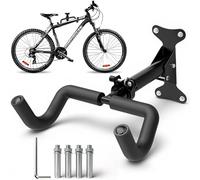 Garage Accroche Velo Mural Support - Charge Maximale de 30 kg, Angle et Distance au Mur Réglables, Pliable Verticalement, Rembourrage Extra Doux, pour VTT, Vélo de Route, Vélo (Noir)