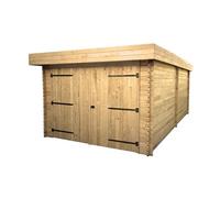 Garage avec bac acier 21.46 m2 bois naturel do 3160 p