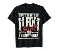 Garage Car Guy I Fix Stuff I Know Things Mechanic Handyman T-Shirt
