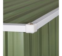 Garage de jardin Outsunny en acier vert 142x84x189cm espace de rangement extérieur avec porte verrouillable