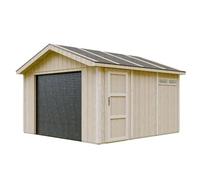Garage de Jardin QUALITÉ Premium - Abri de Jardin - 13 m² - L378xl412 cm - Construction en Panneaux LP Smartside - Rangement pour vélos, Remise à Outils - TIMBELA M990B