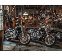 Garage de Motos Anciennes 1000 Pieces Casse-tête Adulte en Carton Rigide sans Déformation Difficile Moyenne Décoration Murale Idée Cadeau Anniversaire Premium 1000 PCS