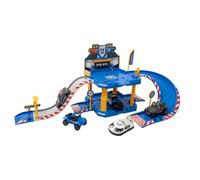 Garage de Police 40 pcs à Assembler - Avec 1 Voiture, Rampe, Accessoires et Autocollants, Jeu de Construction et Créatif