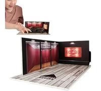 Garage de stationnement de voiture moulé sous pression - Modèle LED à l'échelle 1/24, présentoir de véhicule, ensemble architectural scénique miniature | Décoration créative pour chambre à coucher, sa