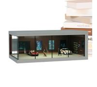 Garage de stationnement - Vitrine de voiture en acrylique, vitrine LED avec lumières, vitrne de modèle de voiture | Vitrinee LED anti-poussière | Organisateur de jouets de véhicule empilable de park