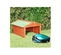vidaXL Garage de tondeuse à gazon 72x87x50 cm Bois de sapin solide 170878 G
