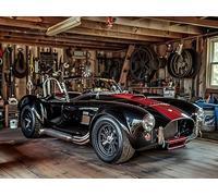 Garage de Voitures Classiques 300 Pièces Puzzle Collectionneur en Carton Anti-Déchirure Haute Difficulté Motif Complexe Décoration Murale Collection Cadeau Premium 300 PCS