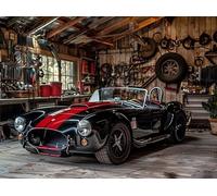 Garage de Voitures Classiques 500 Pièces Puzzle Collectionneur en Carton Anti-Déchirure Haute Difficulté Motif Complexe Décoration Murale Collection Cadeau Premium 500 PCS
