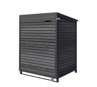 Garage déambulateur de garage imprégné en anthracite - Boîte de rangement verrouillable - Abri de jardin - Armoire en bois