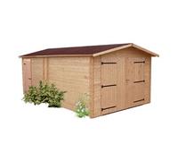 Garage denis madriers douglas 28 mm sans plancher de3554n