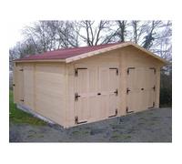 Garage double en bois massif - Double rainurage - 42,16m²