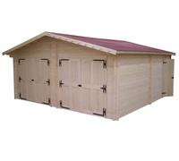 garage double en bois Vermont 6,35x6,64m 42m2