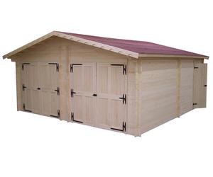 garage double en bois Vermont 6,35x6,64m 42m2