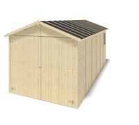 Garage en bois - 18,19m2 - 3,05x5,91m - Ep. 18mm - couleur: naturel - GAR29