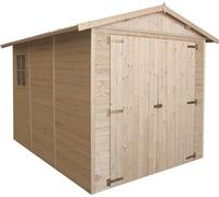 Garage en bois 6 m² - Débarras avec fenêtres - H222xL320xB244 cm - TIMBELA M105