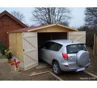 Garage 20,98m² en bois massif - Toiture en plaques ondulées