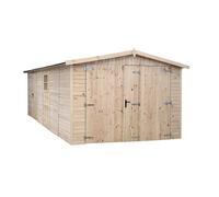 Garage en bois, ep 19mm, surface utile 17.02 m² INT035