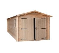 Garage en bois, ep 28mm, surface utile 17.42m², INT013