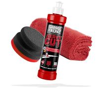 Garage Freaks Kit de polissage manuel - Étape 1: Polish abrasif Heavy Cut 250ml - Élimine les rayures et les traces d'usure + Éponge de polissage manuel + Chiffon de polissage en microfibres