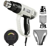 Garage Freaks Pistolet à air chaud électrique avec affichage LED, 5 m de câble, 2000 Watt décapeur thermique réglage de la température 60-600° C y compris 3 buses de rechange