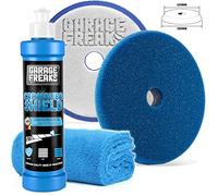 Garage Freaks Step 4 - Protection Carnauba Shield Set de mastic de cire Carnauba Shield 250 ml avec tampon en mousse de cire + Chiffon en microfibre super doux sans bords - 550 g/m² - 40 x 40 cm
