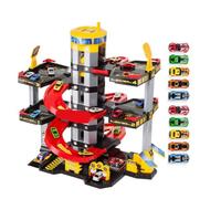 Garage Jouet Moltoshop Parking 5 Étages + 10 voitures - MOLTO - Rouge - Enfant