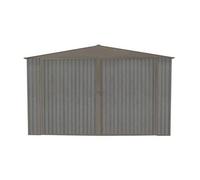 Chalêt-Jardin Garage en Métal Look Bois Vieilli 17,47 m² 1 Voiture - 13-809697