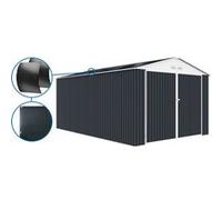 Garage métal Houston - 15,36 m² Avec panneau solaire - Anthracite