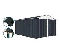 Garage Métal " Houston" - 18,56m² Avec Gouttière - Anthracite