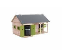 Garage miniature - KIDS GLOBE - 610249 - Enclos en bois - Toit rabattable - Espace de rangement