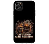 Garage Moto Papa Rider Biker Dad Cadeau Chaos Rides Coque pour iPhone 11 Pro Max