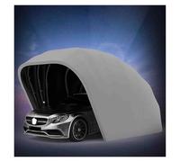 Garage Pliant Mobile pour Voitures Tous Temps, Tente Semi-Automatique Anti-Exposition, Garde-loquet, 18 Pieds (Argent)