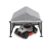 Garage pour robot tondeuse à gazon, toit avec toit à pignon, 74 x 78 x 63 cm, garage pour robot tondeuse, protection contre le vent, les feuilles, les précipitations et les rayons du soleil, montage