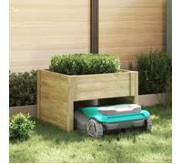 Garage pour Tondeuse à gazon robotisée avec Bac à Plantes en Bois Pin Imprégné