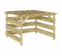 vidaXL Garage pour tondeuse à gazon Marron en pin imprégné 84×80×56 cm