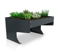 Garage pour tondeuse-robot avec bac à plantes Anthracite