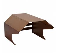 Garage pour Tondeuse Robot HWC-L43, abri de Toit pour Tondeuse à Gazon, métal 40 x 59 x 69 cm - Marron