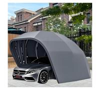 Garage rétractable Semi-Automatique en Acier Inoxydable | Jardin de cour de parking multicolore 6 tailles : tissu Oxford avec cadre en acier inoxydable(Gray,5.9*2.5*2.45m)