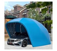 Garage rétractable Semi-Automatique en Acier Inoxydable | Jardin de cour de parking multicolore 6 tailles : tissu Oxford avec cadre en acier inoxydable(Blue,6*2.5*2.5m)
