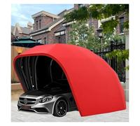 Garage rétractable Semi-Automatique en Acier Inoxydable | Jardin de cour de parking multicolore 6 tailles : tissu Oxford avec cadre en acier inoxydable(Red,5.9*2.5*2.45m)