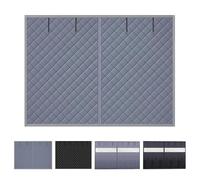 Garage Rideau De Porte Magnétique À Isolation Thermique 200-600cm Rideau Isolant Thermique, Kit D'isolation Pour Portes De Garage(Gris,W360xH260cm)