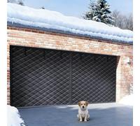 Garage Rideau De Porte Magnétique À Isolation Thermique 240 320 480cm Kit D'isolation Pour Portes De Garage, Couverture D'Écran En Hiver(Black,16x10ft)
