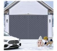 Garage Rideau de Porte Magnétique À Isolation Thermique Kit D'isolation 200-600cm Oxford Rideau Isolant Thermique pour L'hiver Terrasse Couloirs Extérieur(Gris,W365xH300cm)