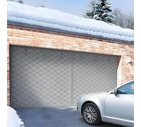 Garage Rideau de Porte Magnétique À Isolation Thermique, Kit D'isolation pour Portes de Garage, Rideau de Porte Isolant Coton, Couverture D'Écran en Hiver(Gray,275x215cm)