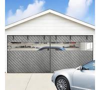Garage Rideau de Porte Magnétique À Isolation Thermique, Kit D'isolation pour Portes de Garage, Rideau de Porte Isolant Coton, Couverture D'Écran en Hiver(Grays,275x230cm)