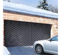 Garage Rideau de Porte Magnétique À Isolation Thermique, Kit D'isolation pour Portes de Garage, Rideau de Porte Isolant Coton, Couverture D'Écran en Hiver(Black,300x240cm)
