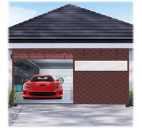 Garage Rideau de Porte Magnétique À Isolation Thermique, Kit D'isolation pour Portes de Garages, Coupe-Vent Couverture D'd'Écran pour en Hiver, Résistant Au Froid Et À L'Eau(brun,W270xH210cm)