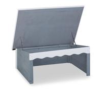 Relaxdays Garage à Robot Tondeuse, Bois, Toit résistant aux intempéries, Jardin, ouvrable, HLP : 46x108x82 cm, Gris